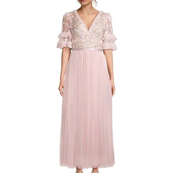 Needle & Thread ! Wildflower Ditsy Embroidered Tulle Gown (US16) - Picture 1 of 17